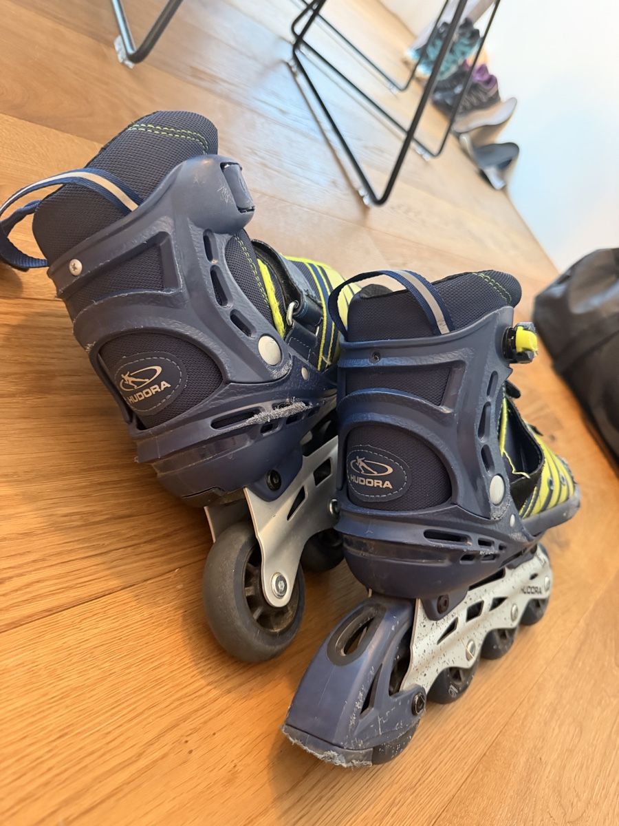 Inline-Skating & Rollschuhe: HUDORA inline skates adjustable size 35-40 EU blue yellow – Gebraucht aus Männedorf von iza04 3