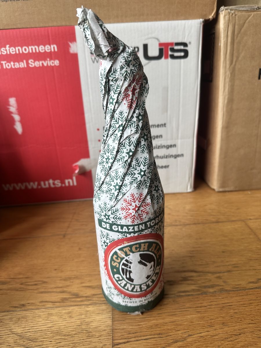 Bicchieri, Caraffe & Bottiglie: Canaster Scotch Ale Bierflasche, Winter-Edition, selten! – Nuovo e nell'imballaggio originale da Basel venduto da jul_fz98