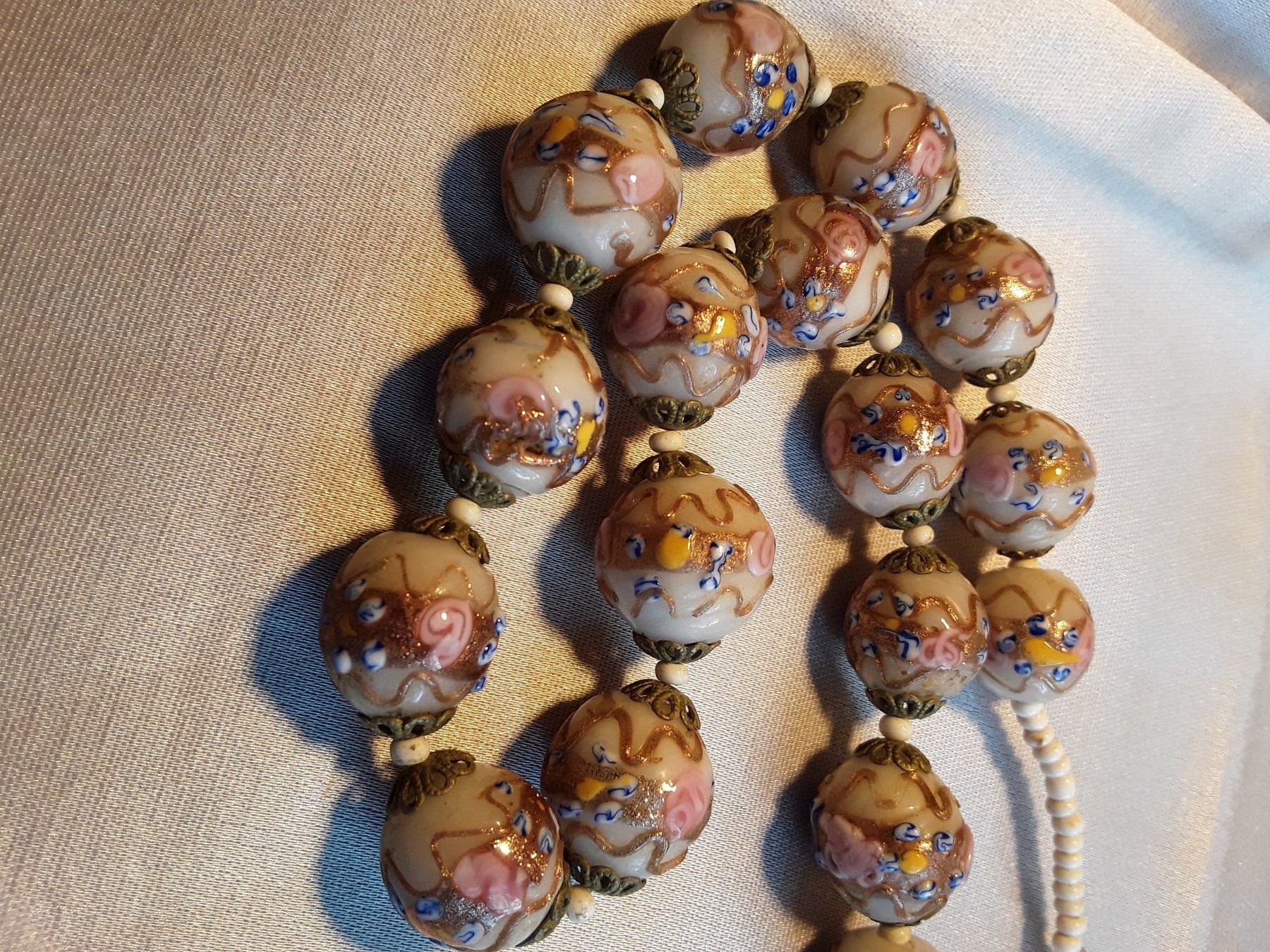 Murano Ketten: Antike Murano Handbemalte Glas Halskette Collier ca 1920 – Gebraucht aus Zürich von gutsan 4