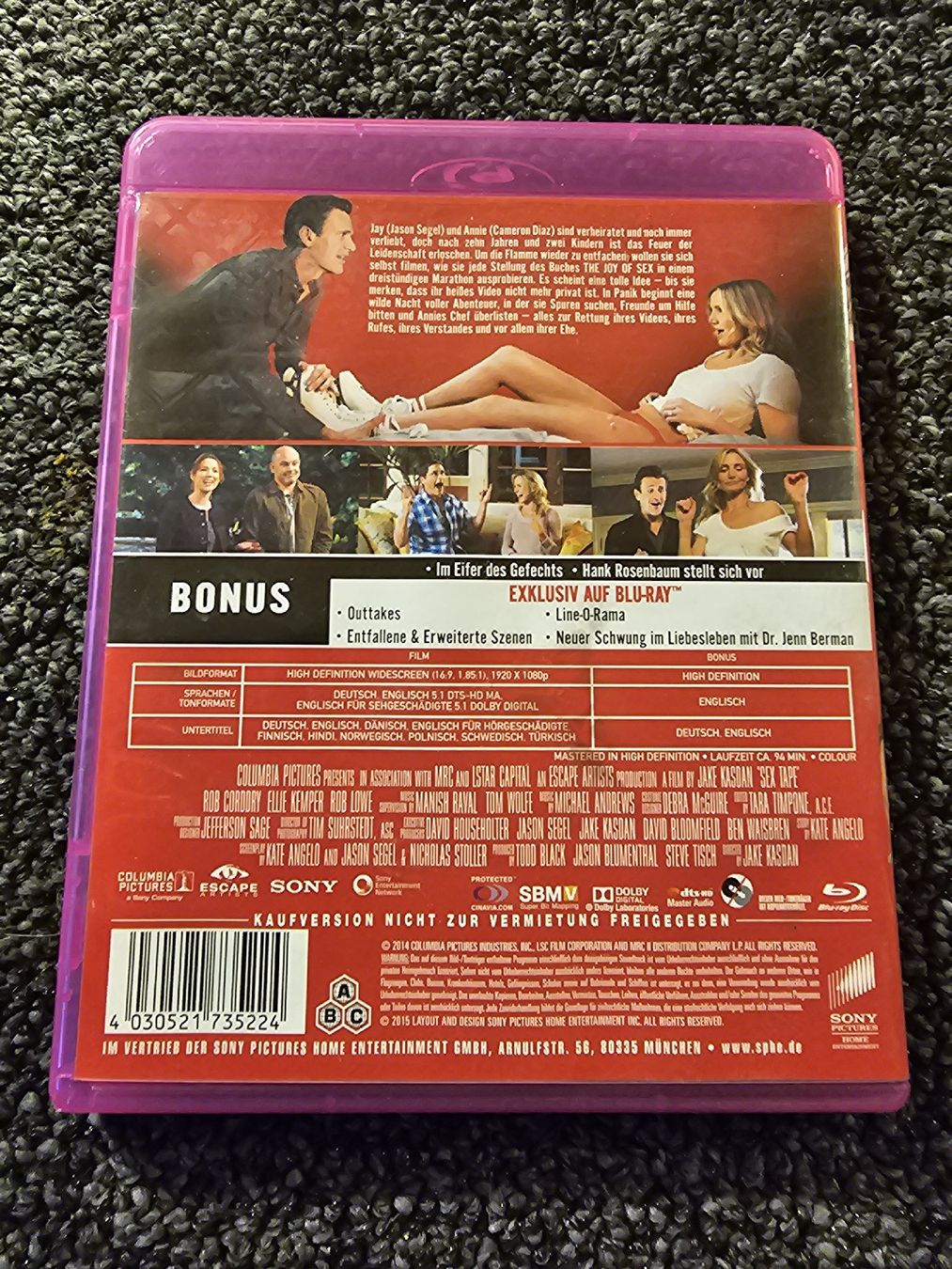 Tutti i DVDs: Blu-ray "Sex Tape"  – Usato da Ruswil venduto da jan_bxl5 1