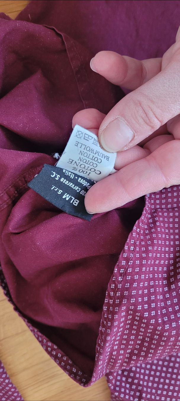 Camicie: Herren Hemd Gr. L Weinrot Gr L – Usato da Emmenbrücke venduto da gatasalvache 3