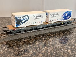 HAG Nr. 73014 vierachsiger Flachwagen (Bauart Sgs) SBB H0
