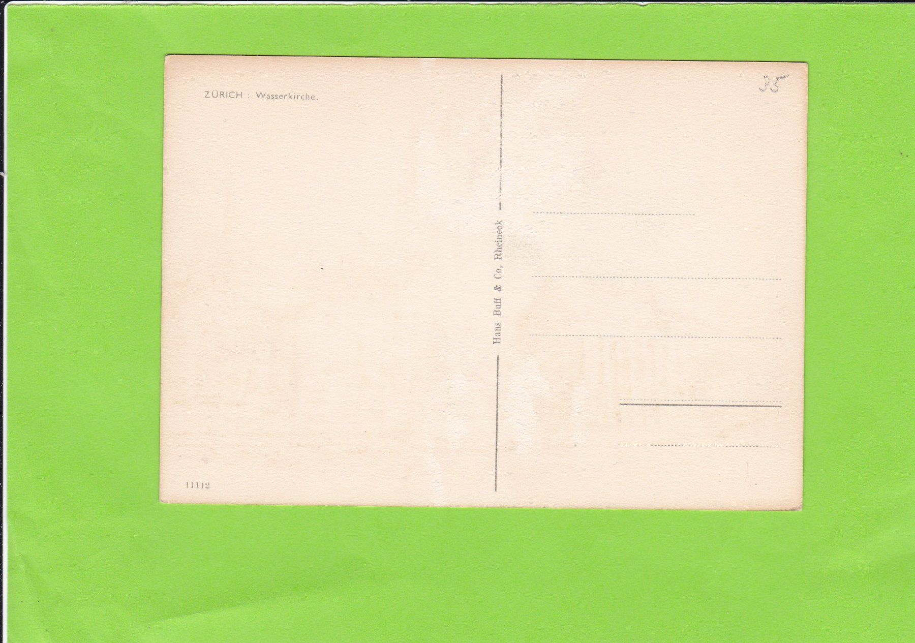 Cartoline postali: Zürich, Wasserkirche – Usato da St. Peterzell venduto da neckertal 1
