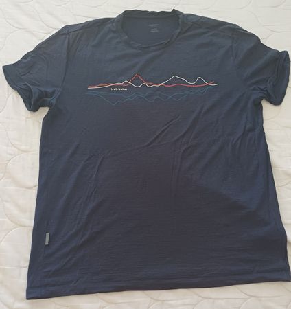 Herren T-Shirt Icebreaker Grösse L dunkelblau mit Print