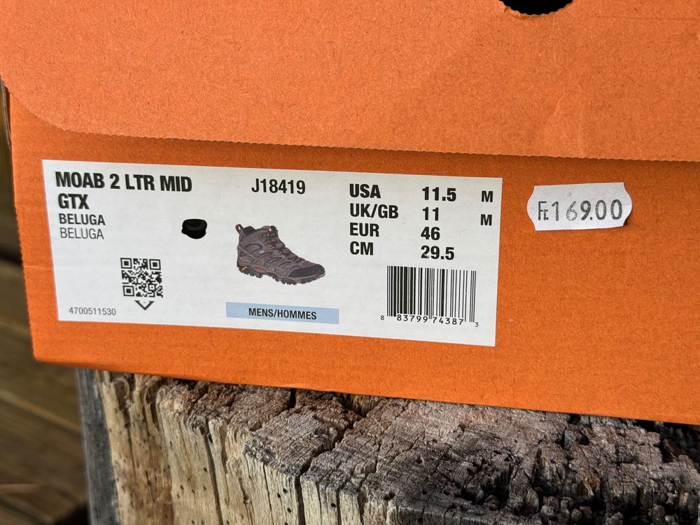 Merrell Scarpe da uomo: Merrell Moab 2 LTR mid GTX Men - Beluga - Gr. 46 – Nuovo e nell'imballaggio originale da Grüt (Gossau ZH) venduto da Rockytocky 4