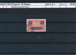 1923 Flugpost - 45 Rp., gestempelt