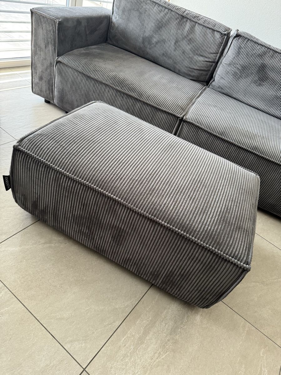 Divani: Sofa Bett Funktion mit Hocker Bobochic grau Cord – Usato da Aarwangen venduto da Sandro_66 2
