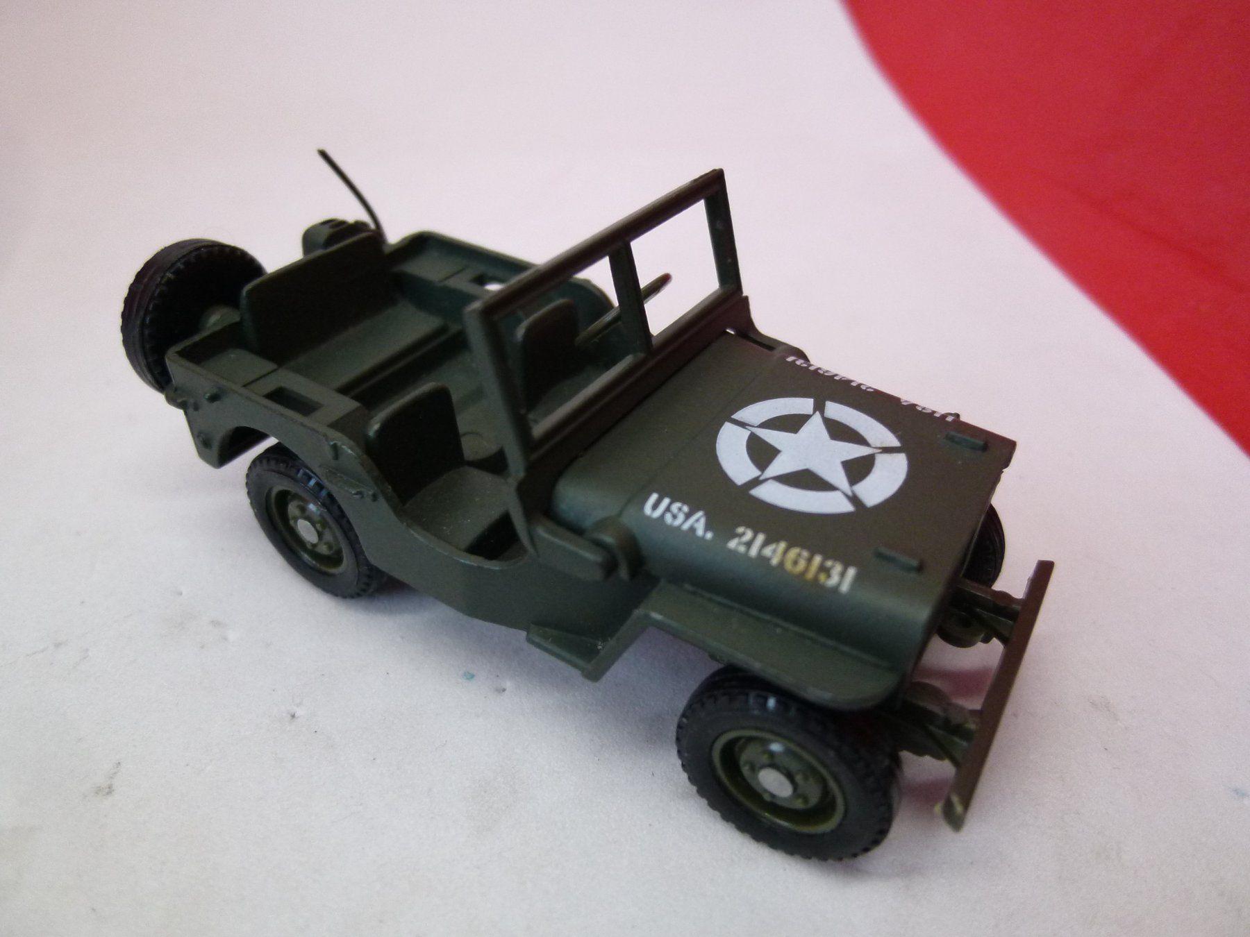 Willys Modellini d'auto: Jeep Willys - US Army - mit Nummern - solido – Usato da Reiden venduto da Aston2 1
