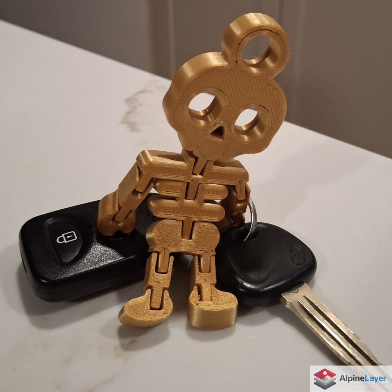Portachiavi: Flexi Skeleton Mini 3D Printed Figure White – Nuovo (secondo la descrizione) da Losone venduto da AlpineLayer 2