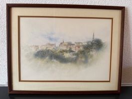 Orginal Aquarell, Maria Toman