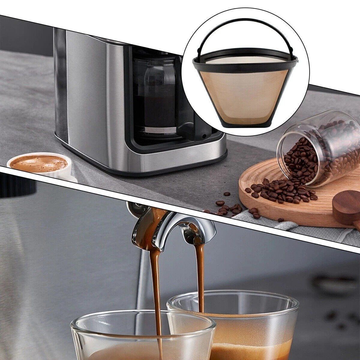 Sonstiges für Haushalt & Wohnen: aus hitzebeständigem 5stück Kaffeefilter Dauerfilter Edelsta – Neu (gemäss Beschreibung) aus Kirchdorf AG von csnmclub 6