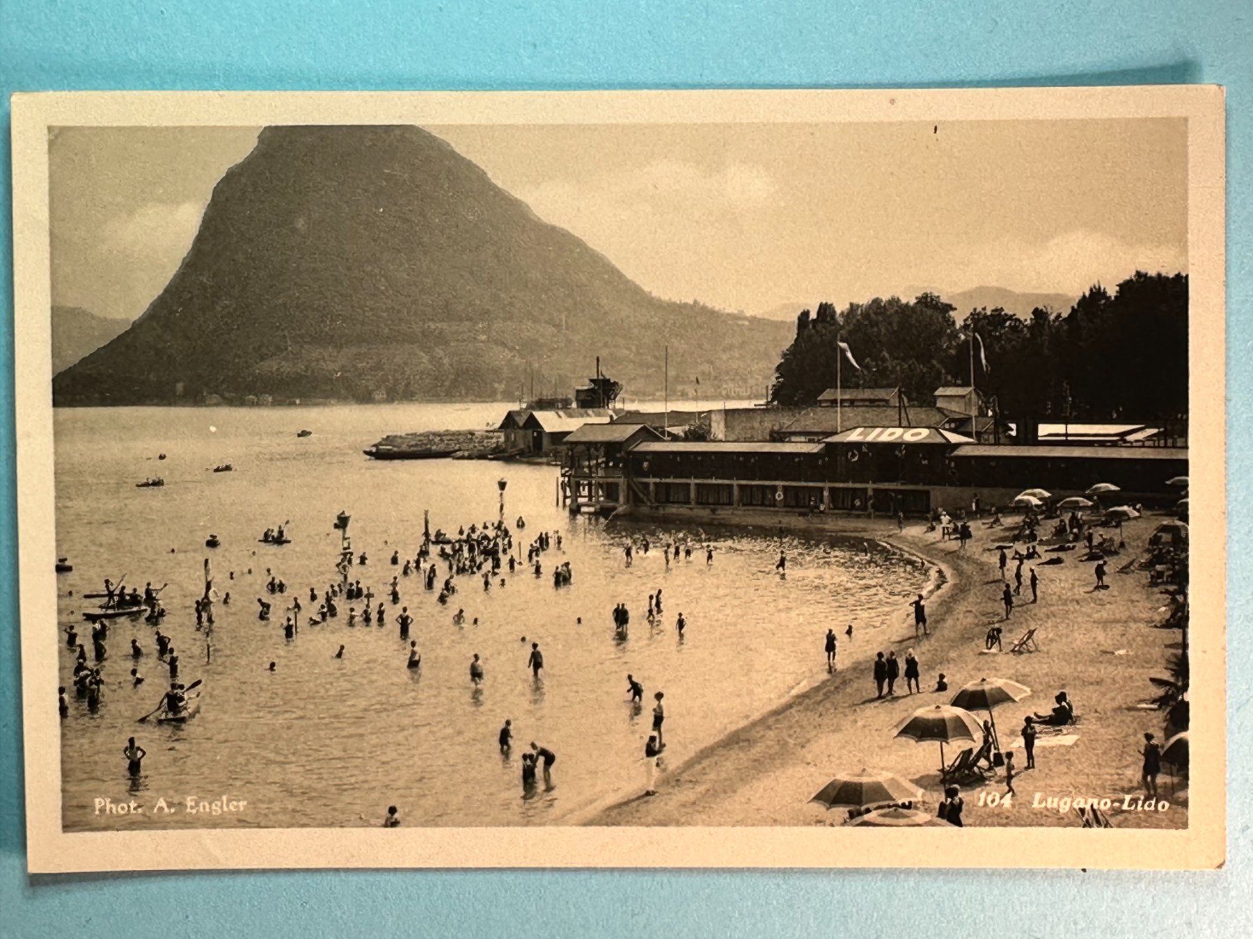 Cartoline postali: Lugano - Lido -  belebt !!! – Usato da Steg VS venduto da danwer74