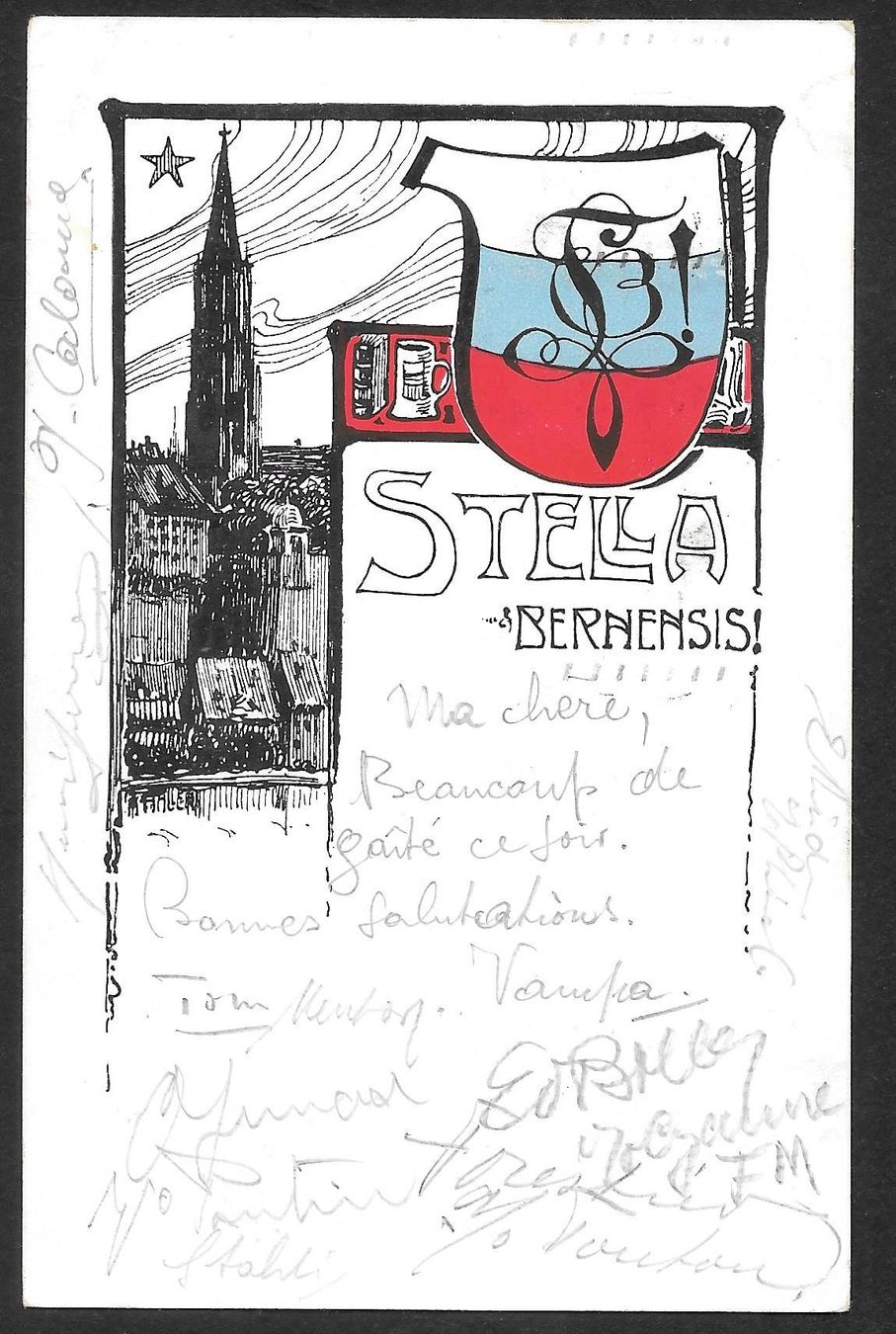 Ansichtskarten: Studentenverbindung Stella Bernensis – Gebraucht aus Olten von clotaldi