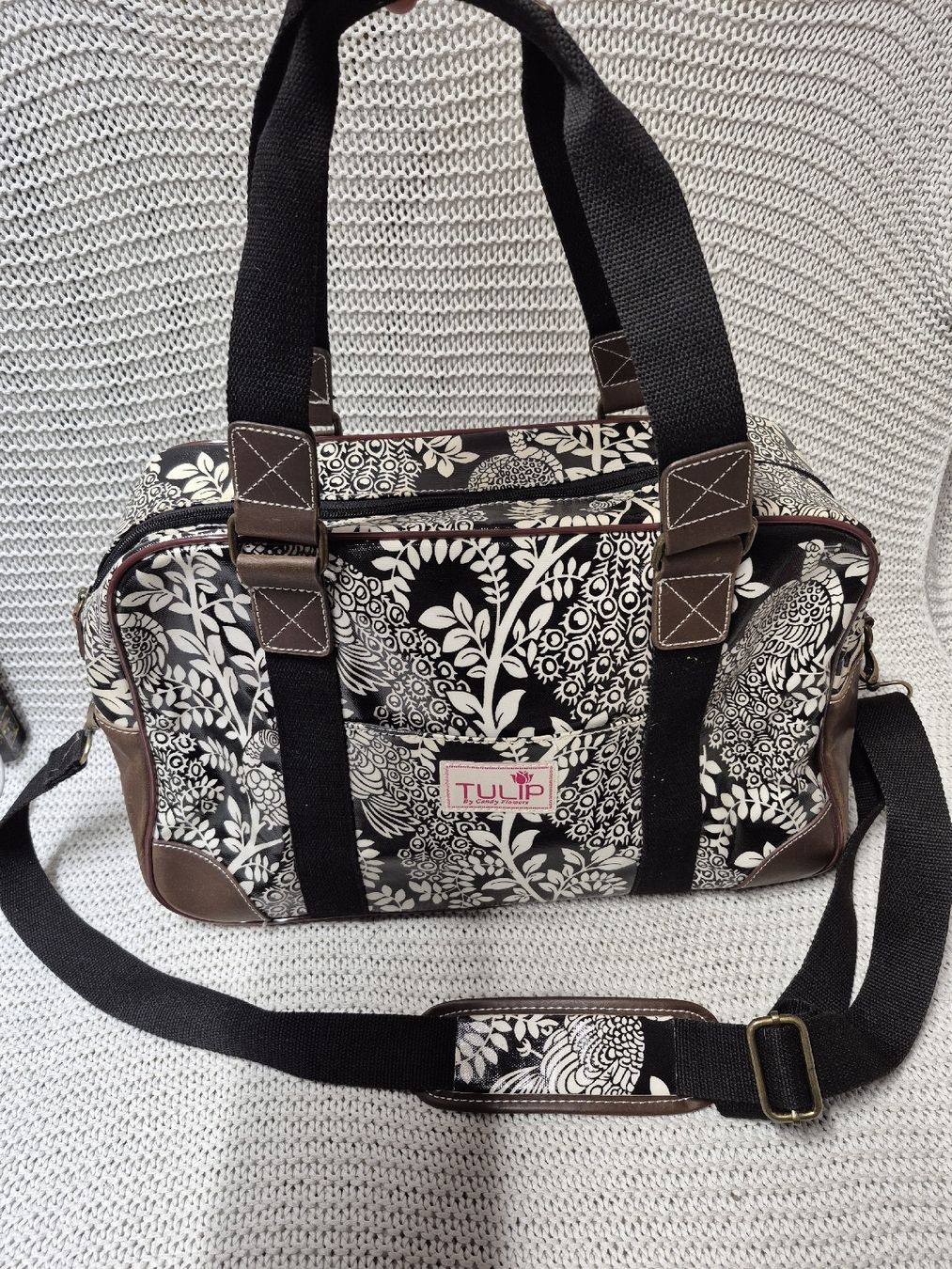 Tulip Borse da donna: Tulip grosse Tasche schwarz-weiss – Usato da Merligen venduto da muss_haben 1
