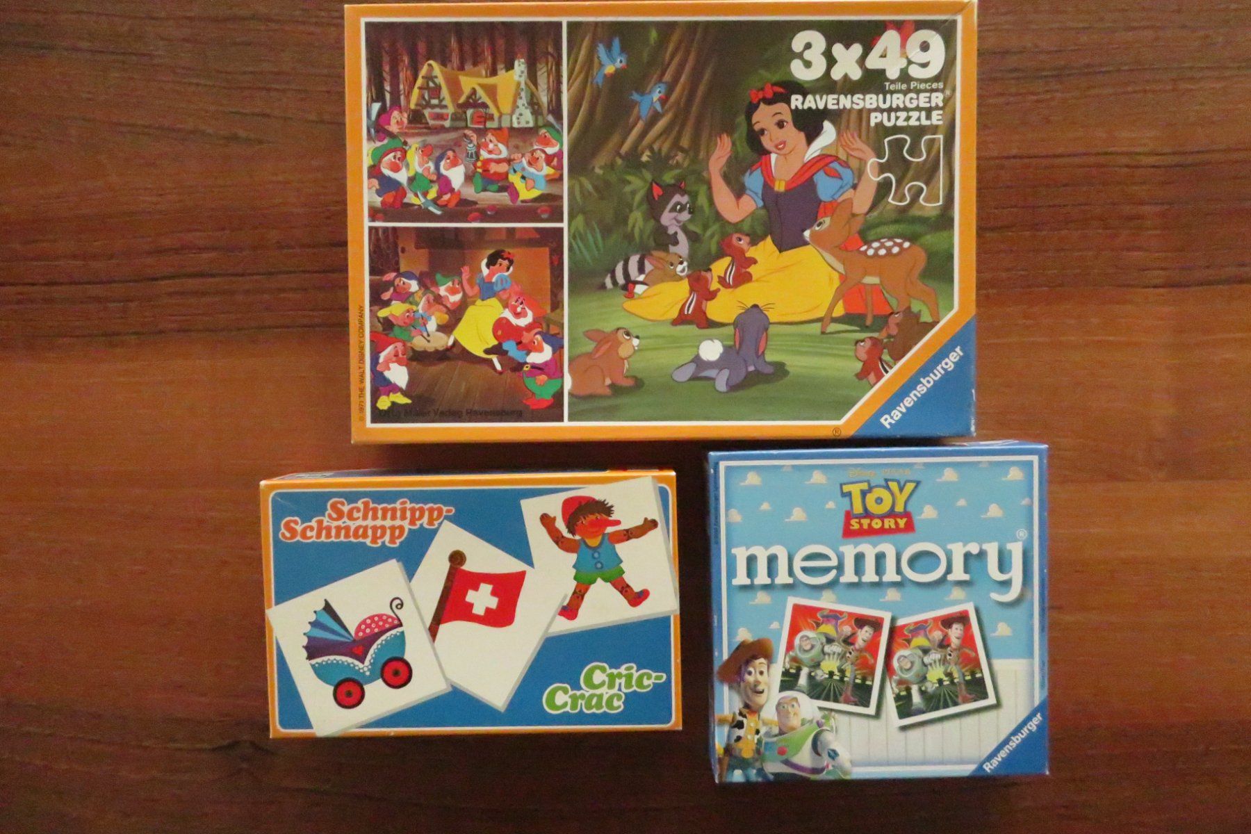 Spiele: 5 Spiele: Schnipp-Schnapp, Memory + 3 Puzzles ab 5 Jahren – Gebraucht aus Wil ZH von Tamagy