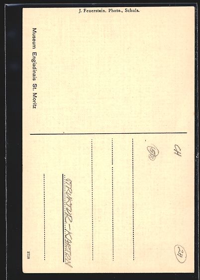 Ansichtskarten: St. Moritz, Partie am Museum Engiadinais – Gebraucht aus Berlin von bartko-reher 1