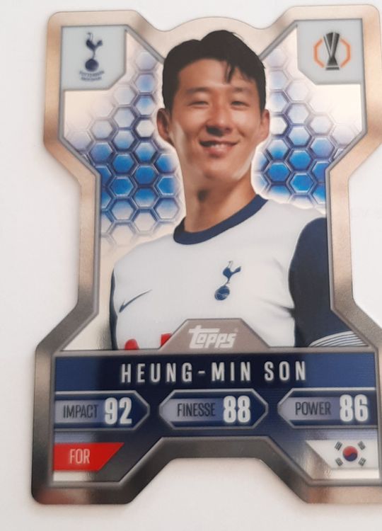 Topps Merlin Chrome Carte 20/21 Numéro 44 Heung-Min Son Silver