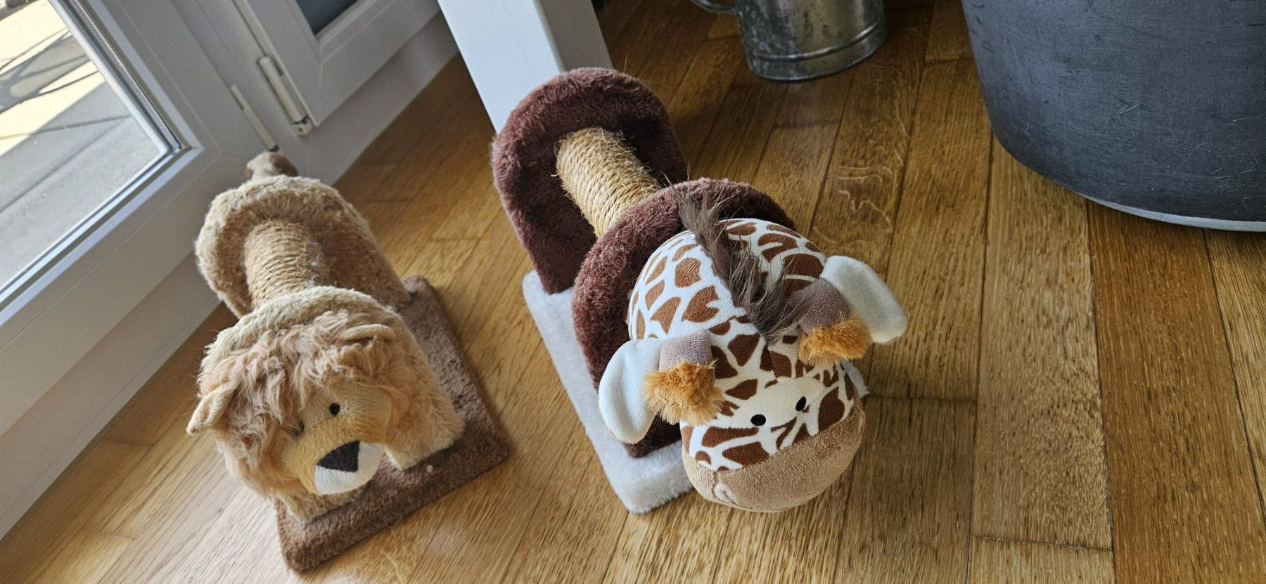 Katzenbaum - Kratzbaum: 4 x Kratzmöbel Löwe, Giraffe, Welle, Karton – Gebraucht aus Zweidlen von Shubli