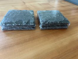 Untersetzer Schiefer Natursteine 2x4Stück neuware