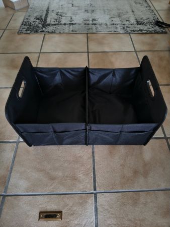 Faltbare Auto Kofferraumtasche mit Fächern schwarz. 50*31*26