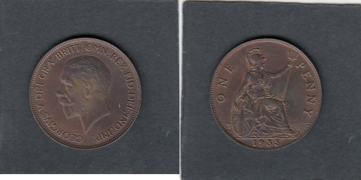 Alle Münzen: 1 Penny Grossbritanien 1935 – Gebraucht aus Kriens von TSCH1