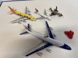 4 Modellflugzeuge – Swissair, Jet Streamer und weitere