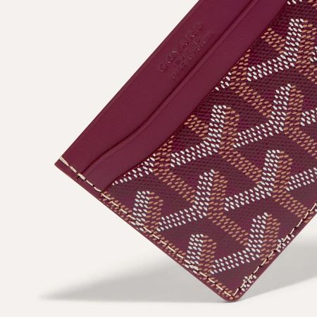 Goyard Rouge rare, Porte-cartes en cuir bordeaux, parfait!