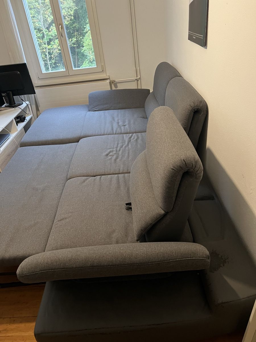 Sofas: Ecksofa grau mit Schlaffunktion – D'occasion à Dachsen par tim_8b6n 1