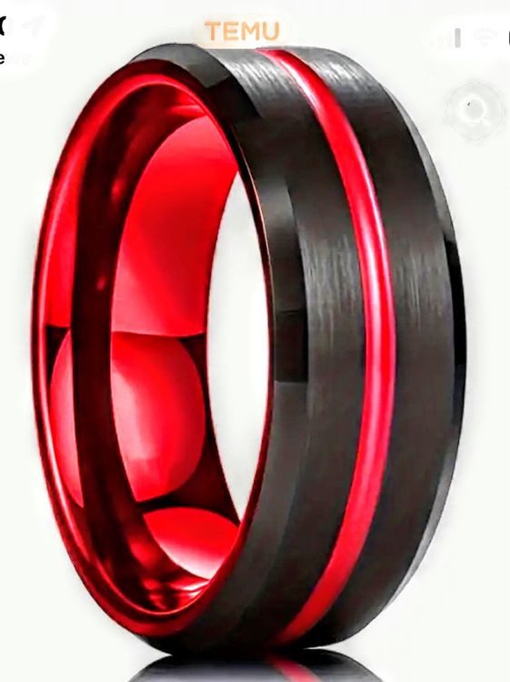 Schöner Ring in Rot / Schwarz, NEU (Neu und originalverpackt) in ...