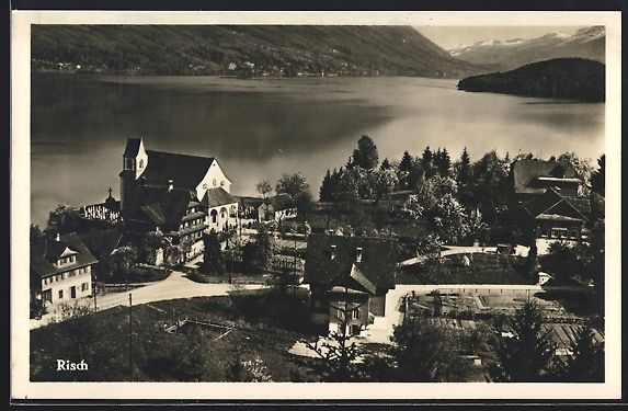 Cartoline postali: AK Risch a. Zugersee, Ortsansicht, 1932 – Usato da Berlin venduto da bartko-reher