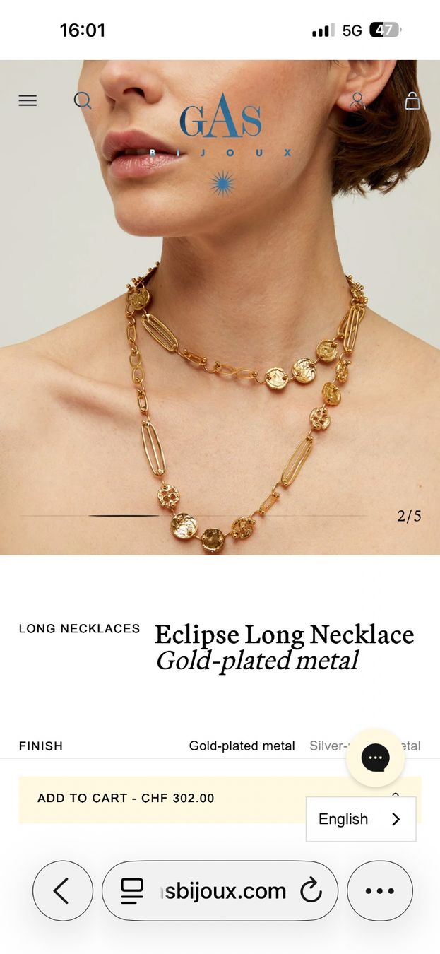 Catenine: Neue GAS Bijoux Eclipse Kette – Nuovo e nell'imballaggio originale da Pratteln venduto da sab_whk9 3