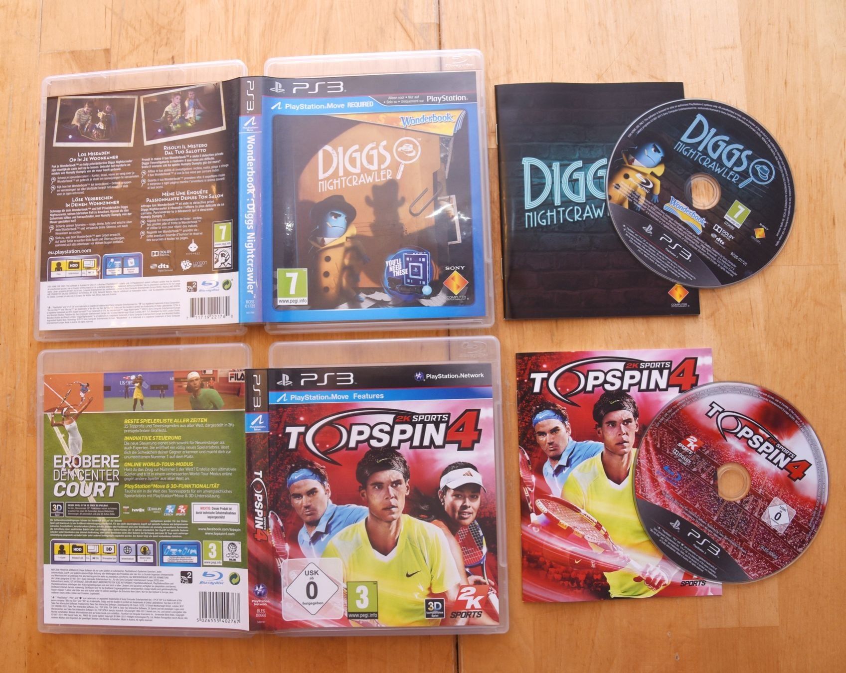 Giochi: Diggs Nightcrawler + Top Spin 4 (CIB) – Usato da Frenkendorf venduto da Fionchen