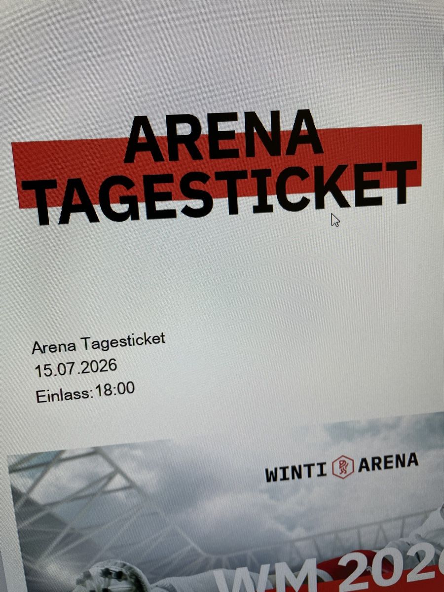 Tickets: Tagesticket Wintiarena, 15.7.2026 – Neu und originalverpackt aus Frauenfeld von Hansi1969