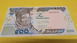 Originale 200 Naira Banknote aus Nigeria, Jahr 2017