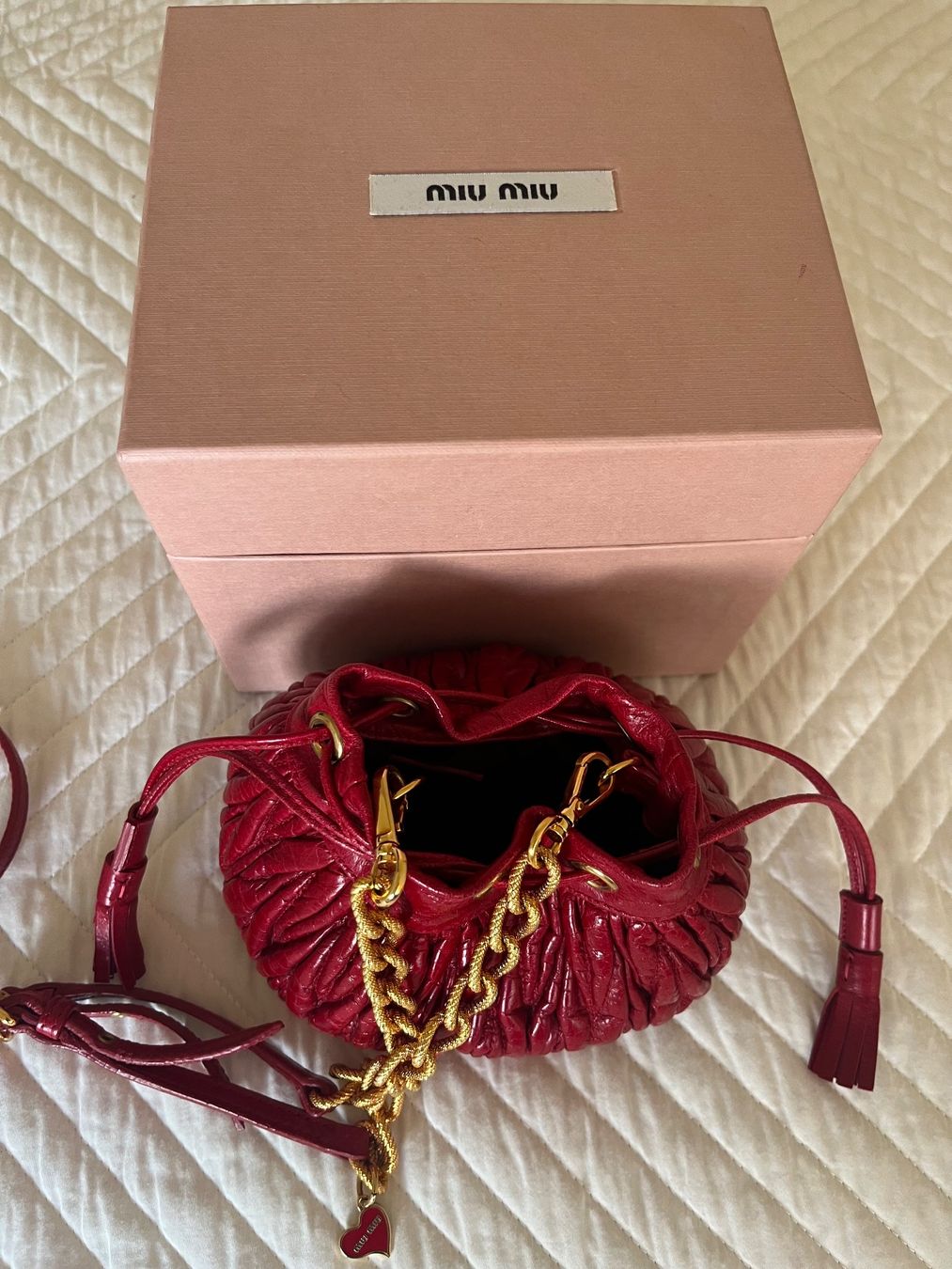 Miu Miu Taschen für Damen: MIU MIU micro-mini-Tasche - rot - Echtleder – Neu (gemäss Beschreibung) aus Bern von Leppi2 5