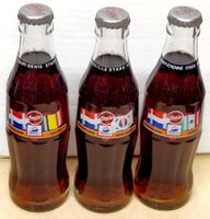 3 Coca-Cola Flaschen Fussball WM 98  Serie Holland-Spiele