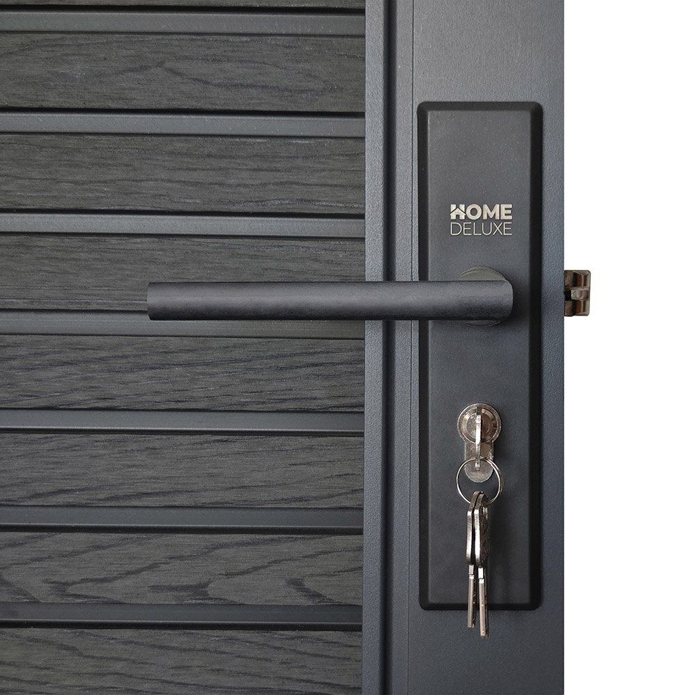 Porte: WPC Gartentor inkl. Schloss Horizontal Anthrazit 80x180cm – Nuovo e nell'imballaggio originale da Wallenwil venduto da toesstal-vertrieb 5