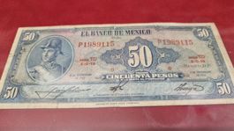 50 Mexikanische Pesos Banknote, , Vintage
