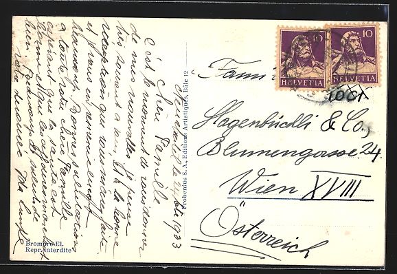 Cartoline postali: AK Neuchatel, Hotel des Postes, le Port – Usato da Berlin venduto da bartko-reher 1