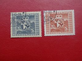 Liechtenstein SBKat Nr. 204+205 schön gest., Kat.-Wert 140Fr