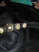 Set Hundehalsband, Leine, mit Strass, neuwertiger Zustand