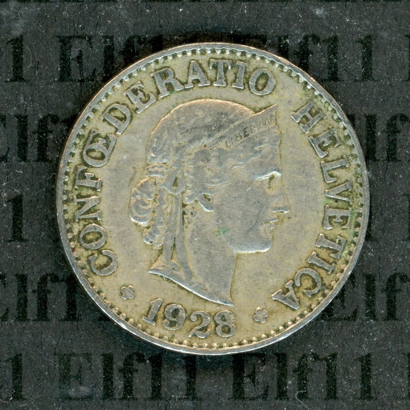 Tutti le monete: CHF___0.10 1928 ss+ 10 Rappen – Usato da Widnau venduto da Elf11