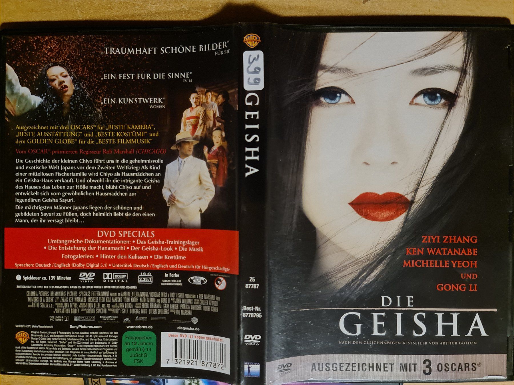 Tutti i DVDs: DVD Die Geisha - 3 Oscars - Top Zustand! – Usato da Dintikon venduto da Vexi