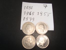 5 Rp lot 1881-1955-1968-1979  (7)