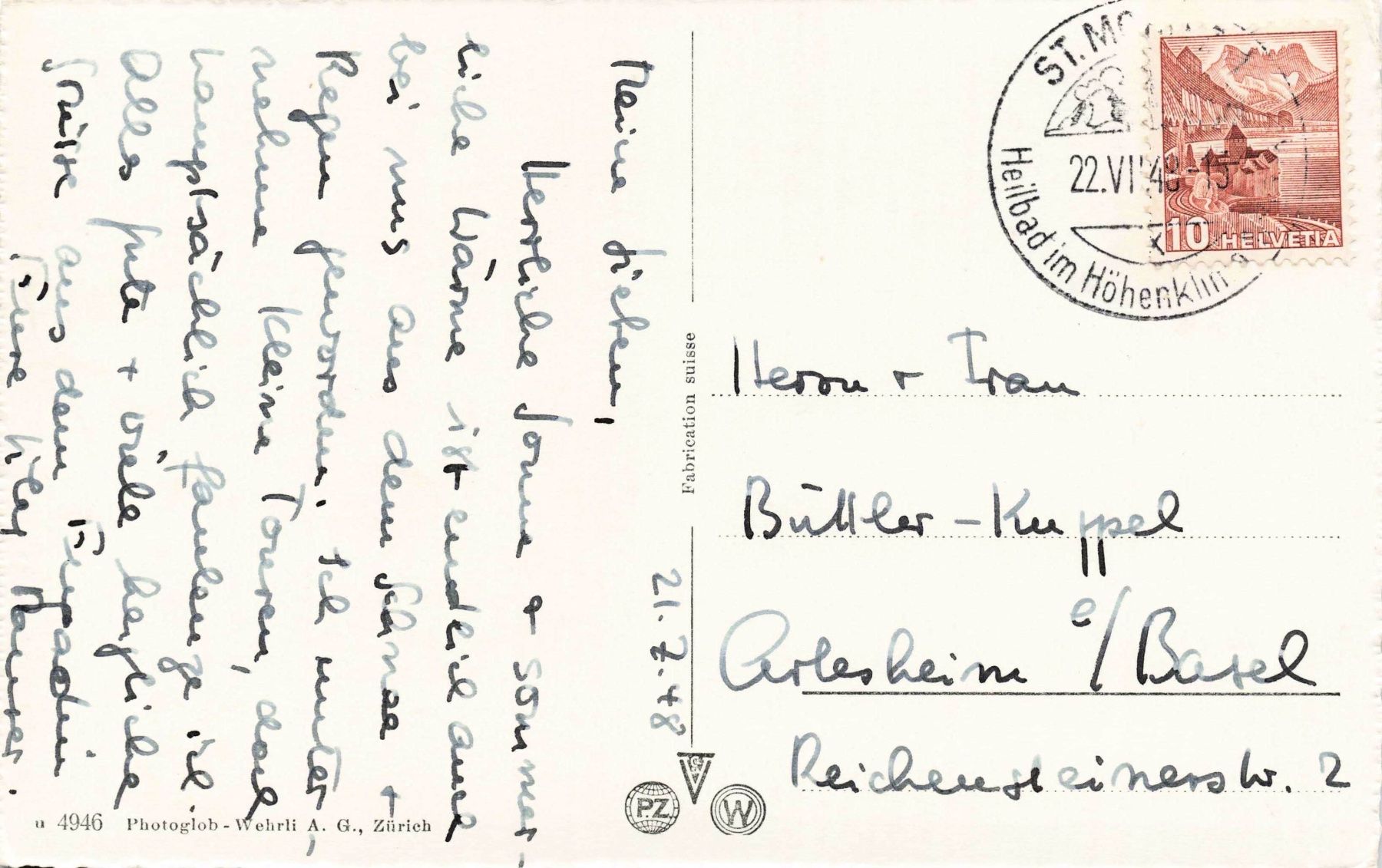 Cartoline postali: Silvaplana piz della margna – Usato da Biasca venduto da Blenio71 1