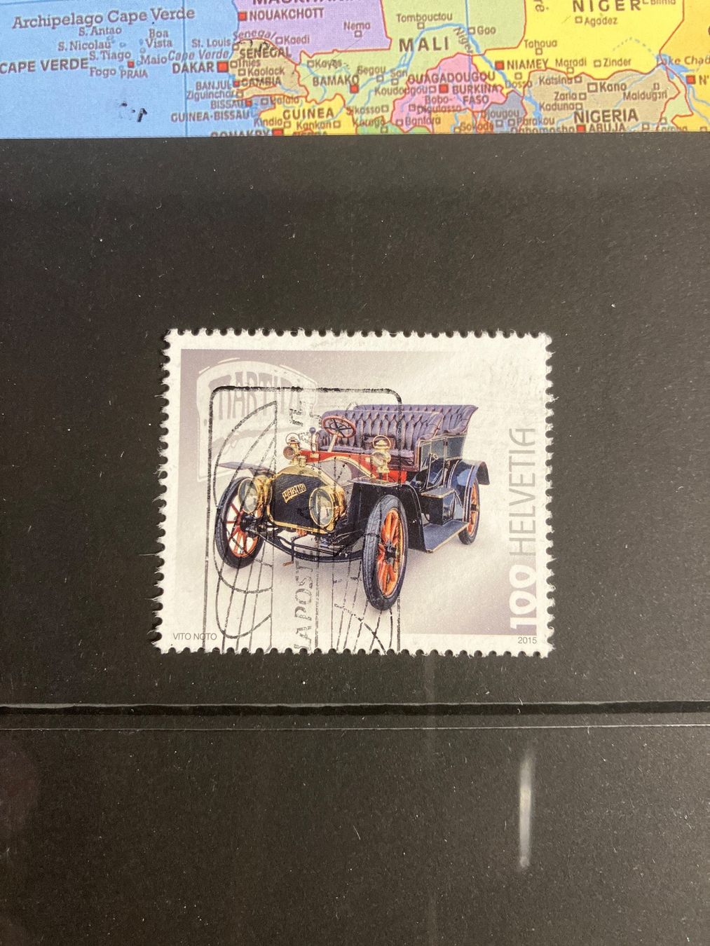 Alle Briefmarken: 2015 Sondermarken Schweizer Automobile – Gebraucht aus Cunter von Bicasi58