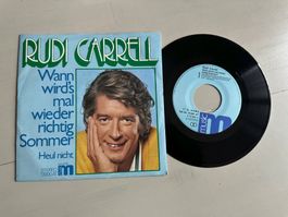 RUDI CARRELL  tolle Single Wann wird's mal wieder Sommer