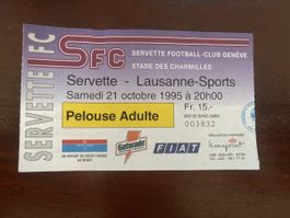Servette FC Vintage Ticket Billet Charmilles 1995/96