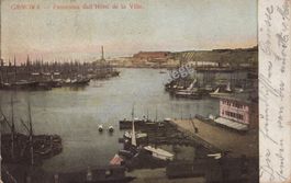 AK 1910 GENOVA - Panorama dall'Hôtel de la Ville