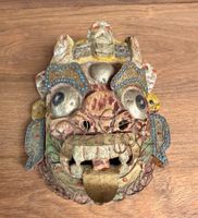 Maske Dämon Tibet Nepal Vintage Handgefertigt Antiquität